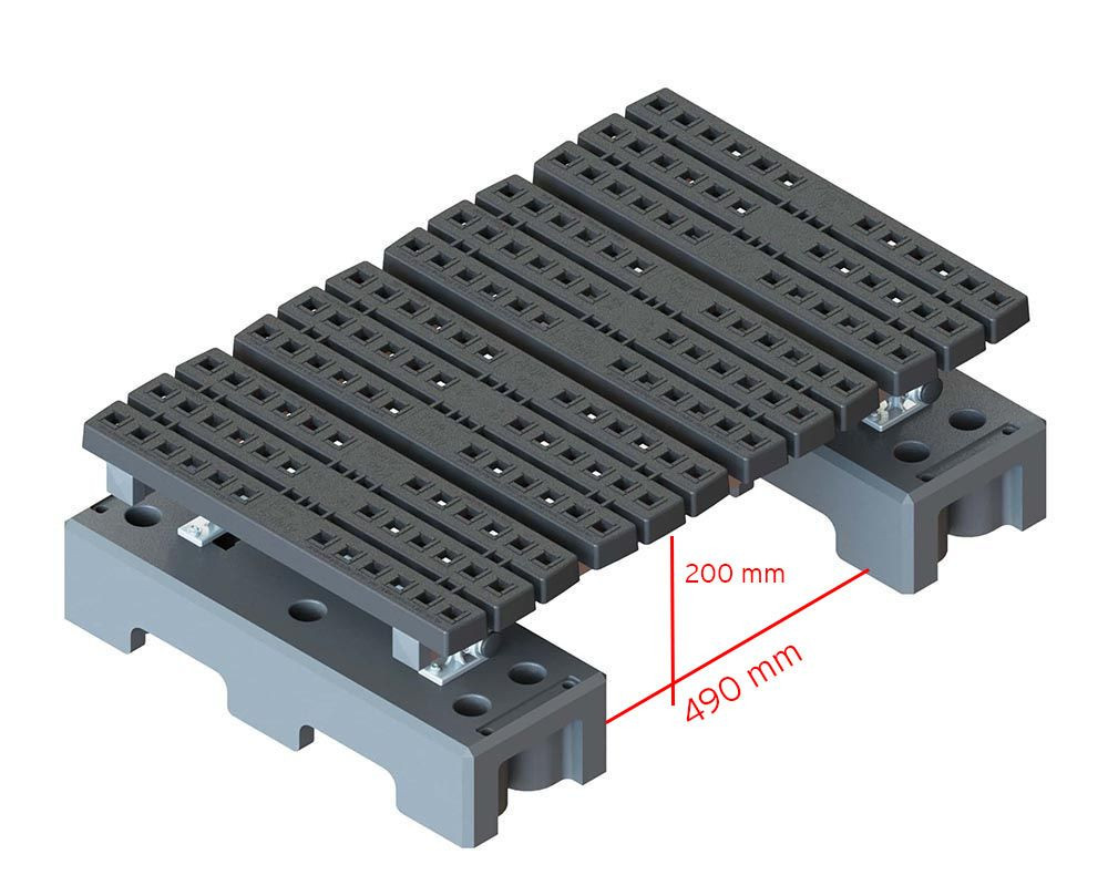 Mini stepover platform Freestanding, 200x490mm clearance
