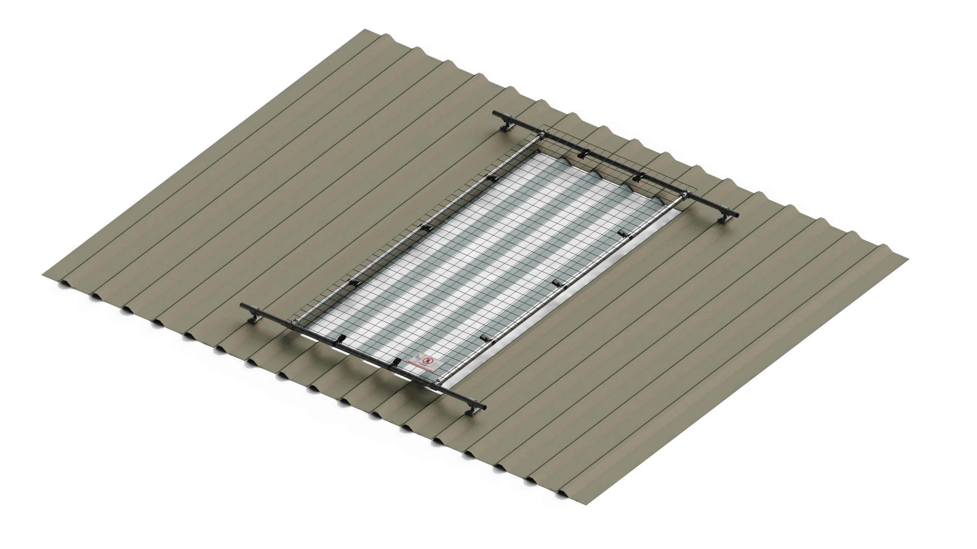 1m wide standard light cover (with extension options) Skylight fall