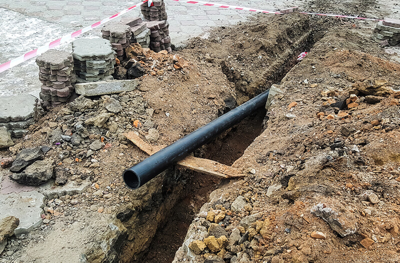 unprotected trenches