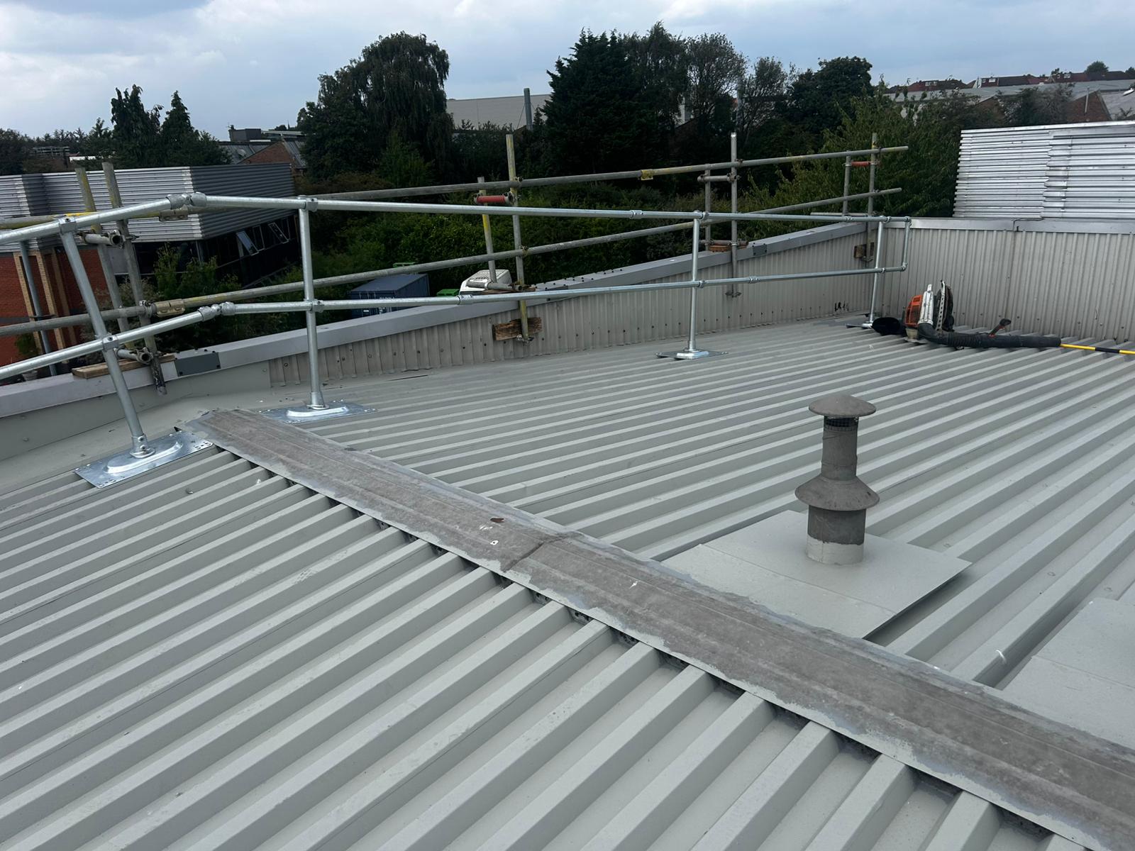 roof edge protection for metal roofs