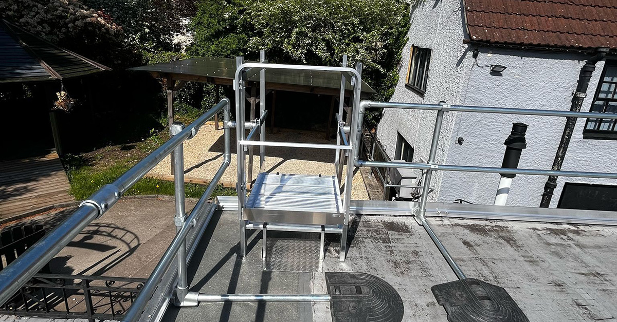 ladder roof access with gate